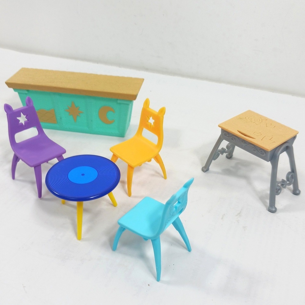 My Little Pony Equestria Girls Canterlot High Furniture Lot Chairs Desk Table